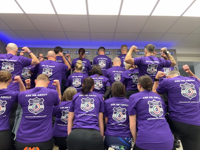 Cumbria United Supporters in Team T-shirts